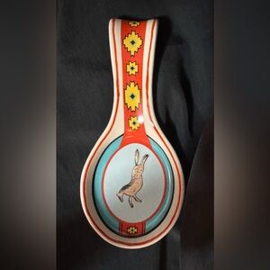 Cracker Barrel Southwest Running Horse Stoneware Spoon Rest